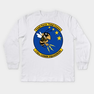 116th Comm Squadron Badge Kids Long Sleeve T-Shirt